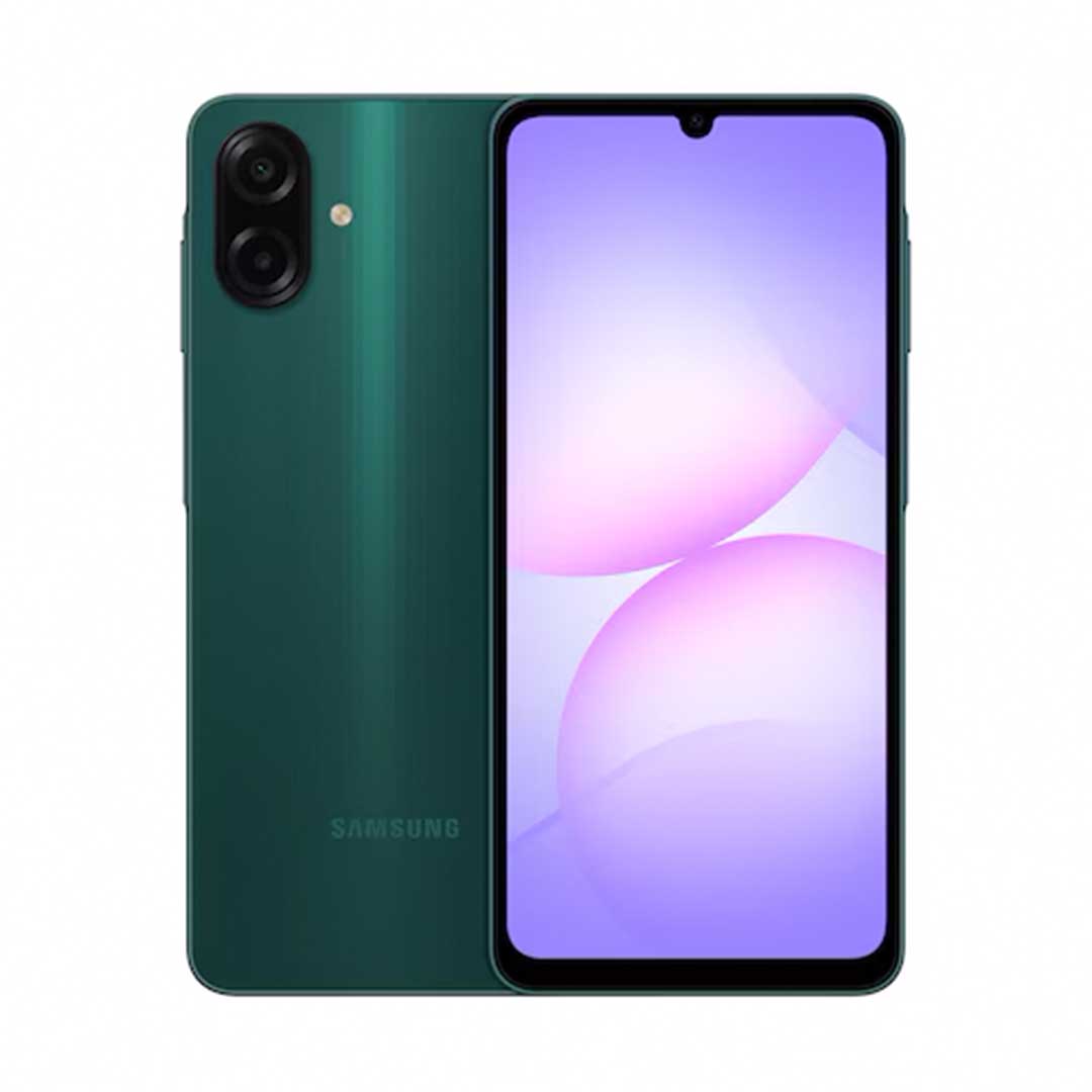 Samsung Galaxy A07 vista frontal mostrando biseles reducidos