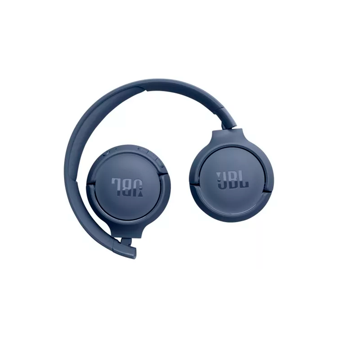 JBL Tune 520BT detalle de auricular y almohadilla azul