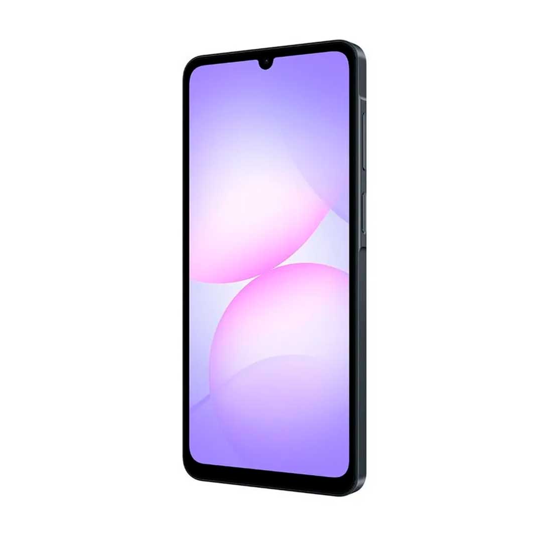 Samsung Galaxy A07 vista frontal en color negro