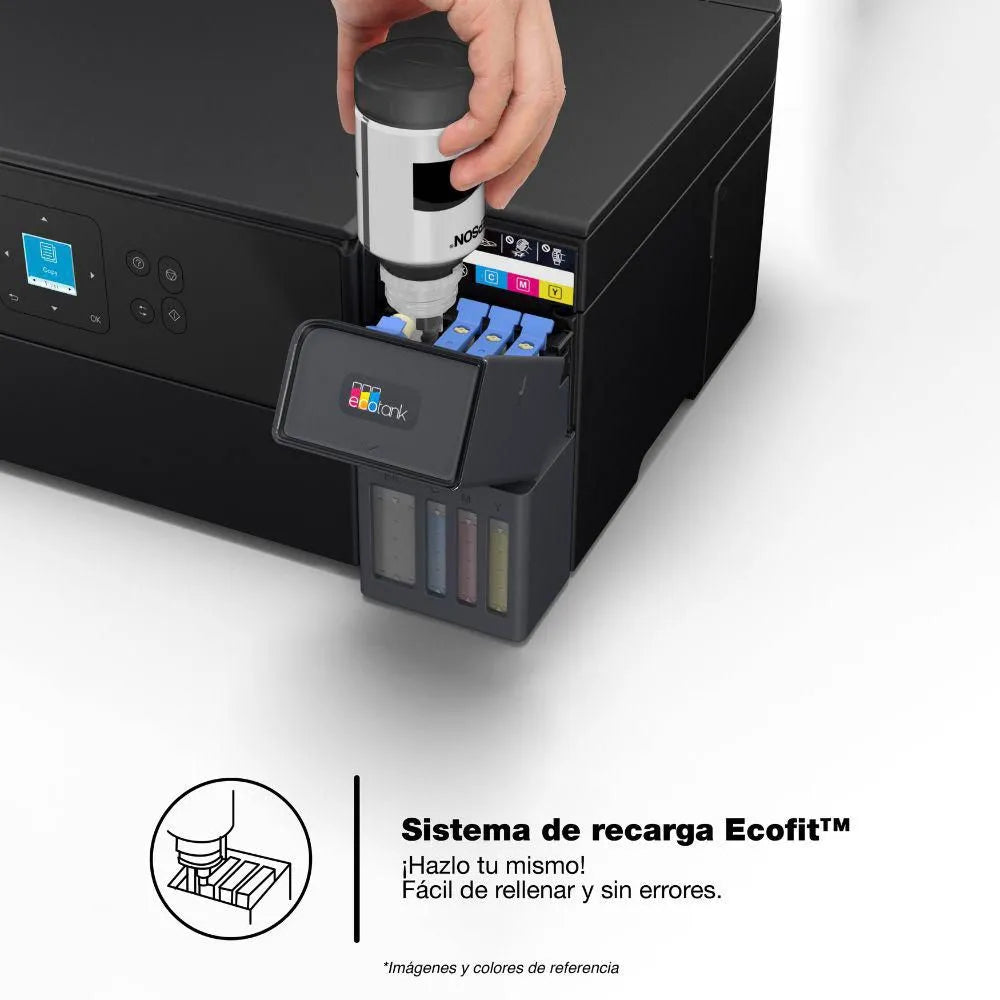 Botellas de tinta Epson T504 incluidas con la impresora EcoTank L4360