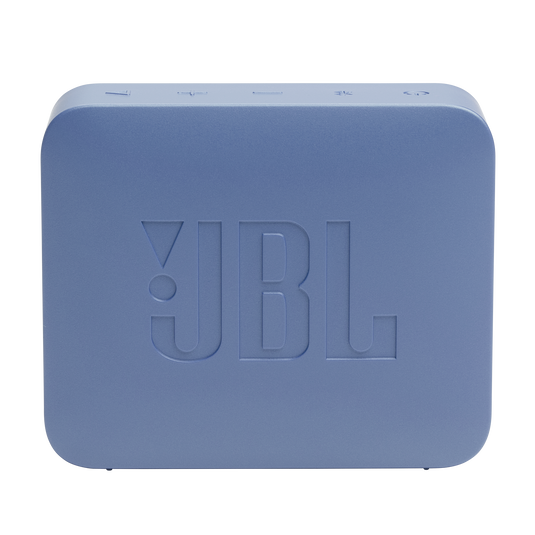 JBL GO Essential 2 azul, vista trasera con puerto y controles