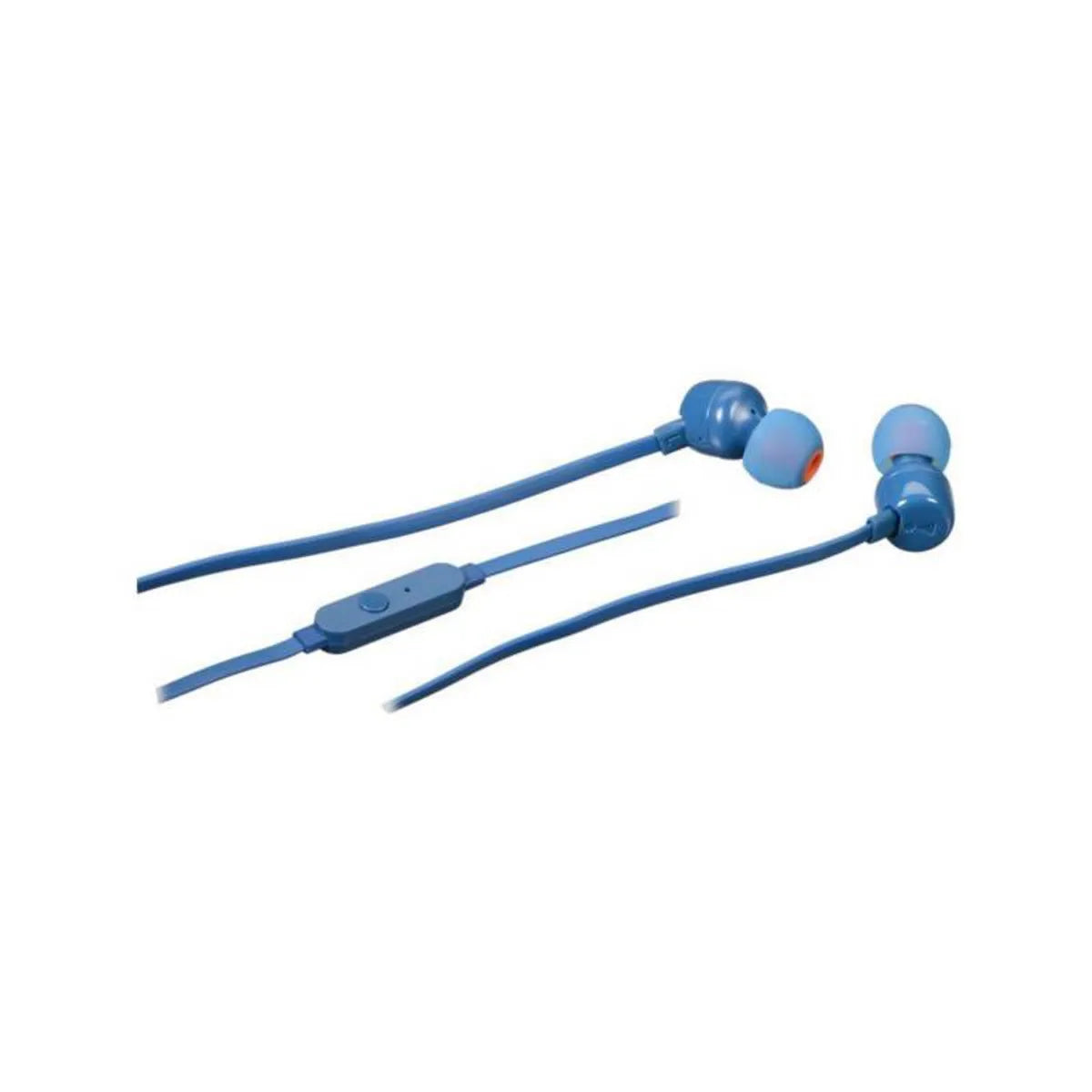 JBL Tune 110 detalle de auriculares azules con Pure Bass 9mm