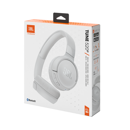 JBL Tune 520BT empaque lateral en color blanco