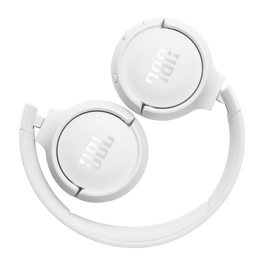 JBL Tune 520BT vista plegada regular en color blanco