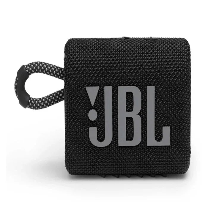 JBL Go 3 vista frontal del parlante portátil negro
