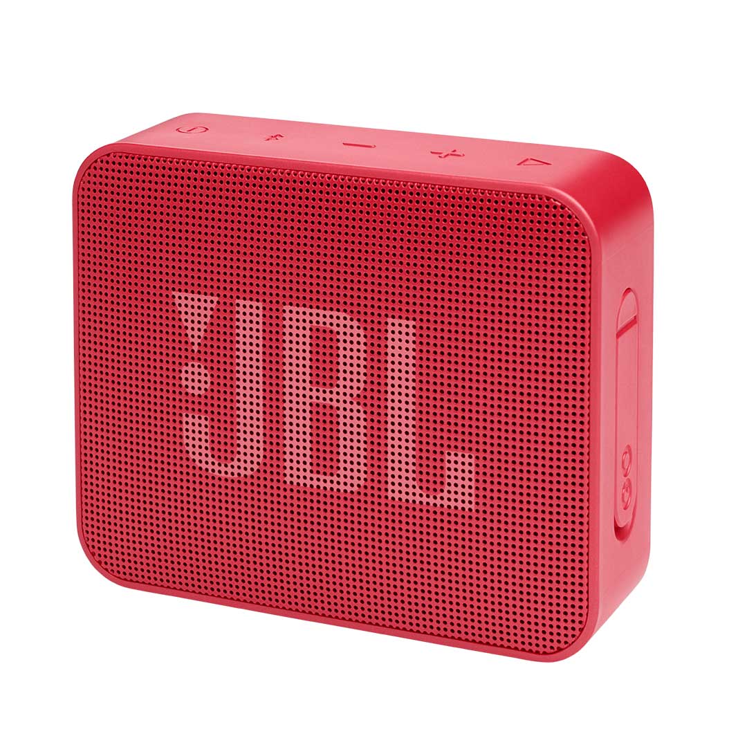 JBL GO Essential 2, vista frontal con acabado rojo