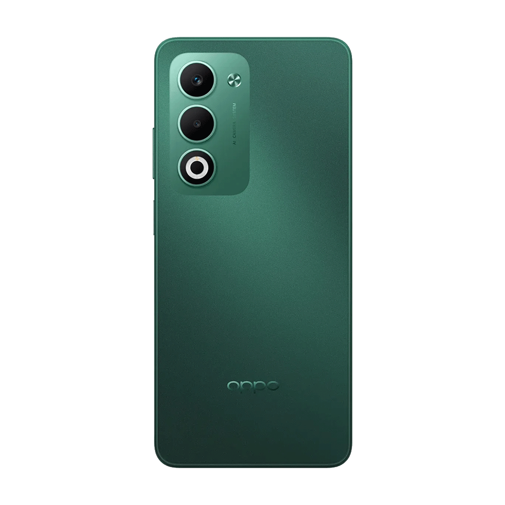 OPPO A5 vista trasera mostrando acabado blanco elegante