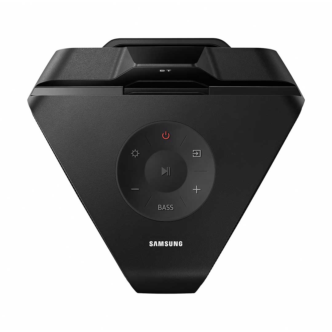 Samsung MX-T50 y MX-T70 vista trasera con puertos y accesorios