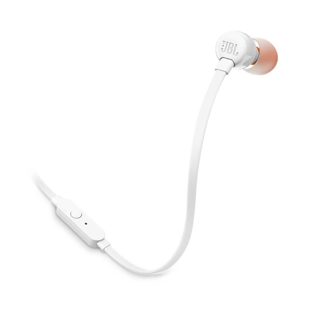 JBL Tune 110 vista lateral de audífonos intraurales azules