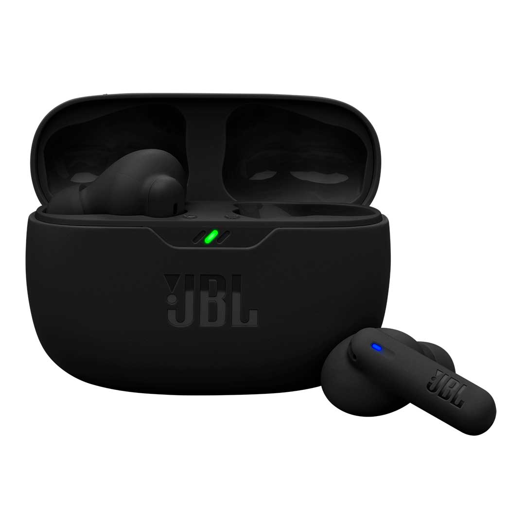 JBL Wave Beam 2 true wireless, vista trasera en negro