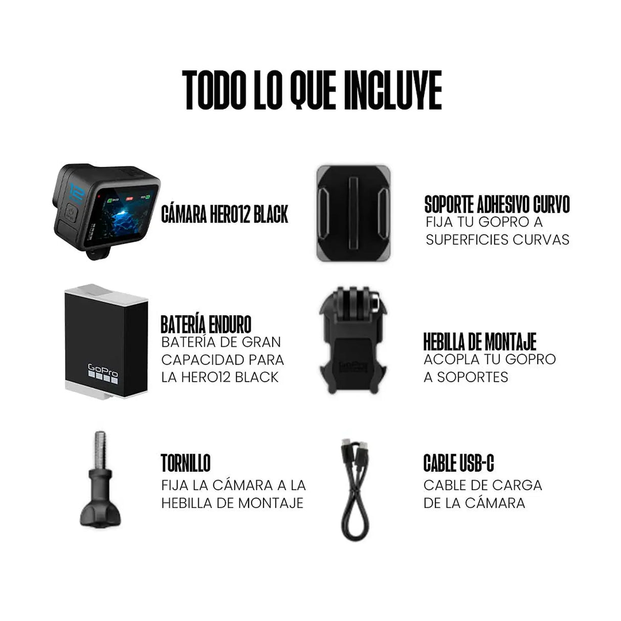 Cámara GOPRO Hero 12 Black vista trasera con pantalla