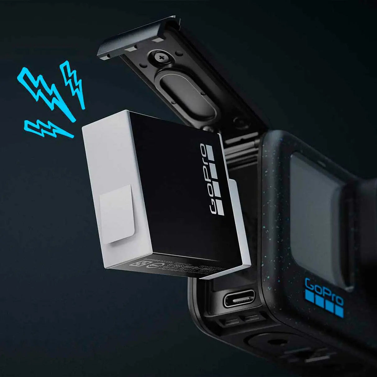 Cámara GOPRO Hero 12 Black vista lateral compacta