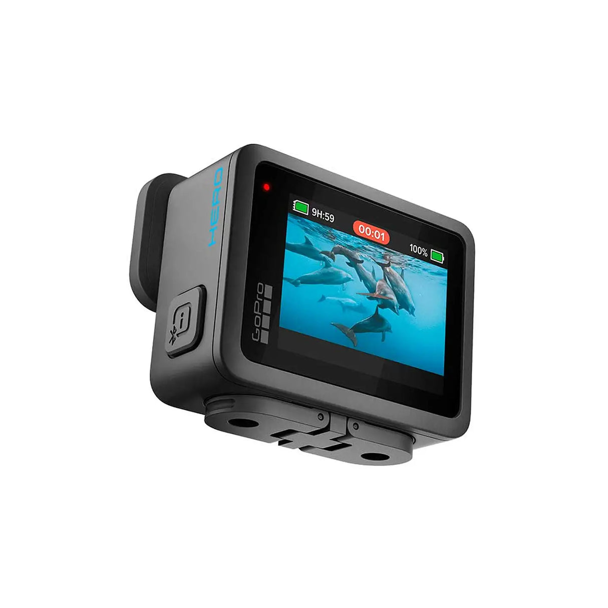 Cámara GOPRO Hero Black vista lateral con pantalla