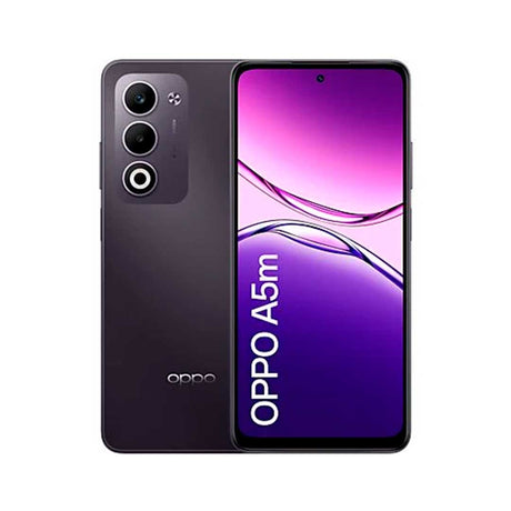 Oppo A5m vista trasera con acabado elegante y cámaras