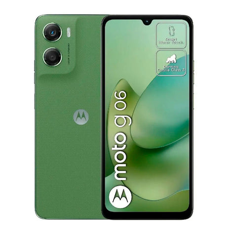 Motorola Moto G06 pantalla encendida, vista frontal