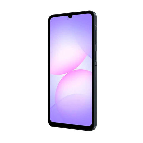 Samsung Galaxy A07 vista frontal en color negro