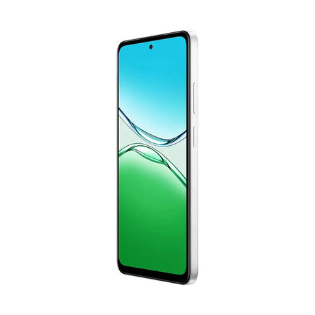 OPPO A5 ángulo diagonal mostrando pantalla y trasera