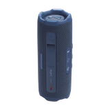 JBL Flip 7 vista trasera azul, rejilla y logo