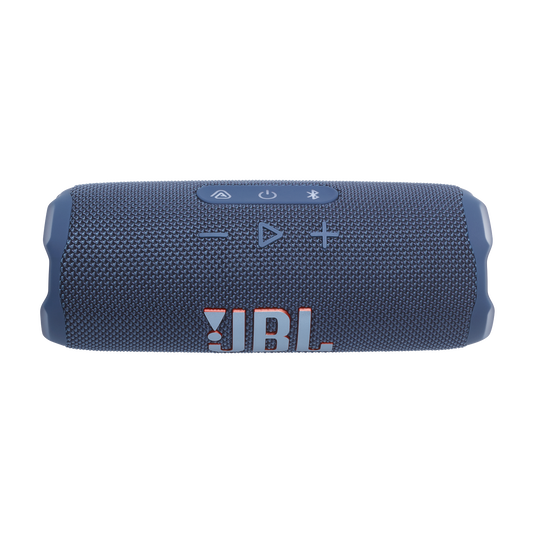 JBL Flip 7 vista superior azul, botones de control