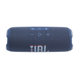 JBL Flip 7 vista superior azul, botones de control