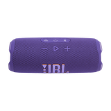 JBL Flip 7 vista superior morada, botones de control