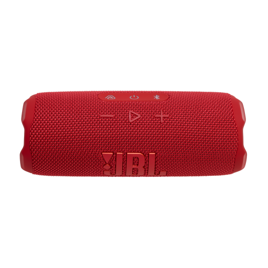 JBL Flip 7 vista superior roja, botones de control