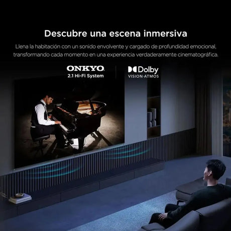 TCL 85P8k vista trasera con puertos y diseño del televisor