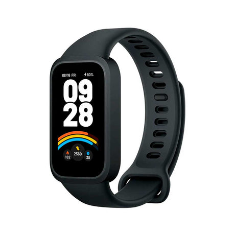 Reloj Xiaomi Smart Band 9 Active negro, vista frontal de la pantalla