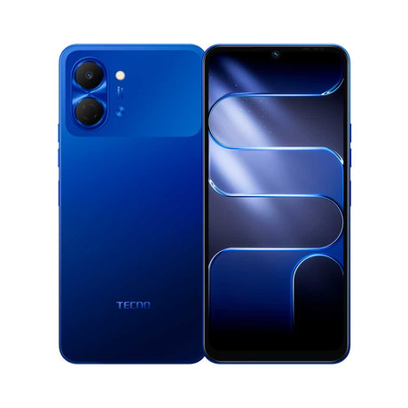 Tecno Spark Go 3 azul, vista frontal del celular
