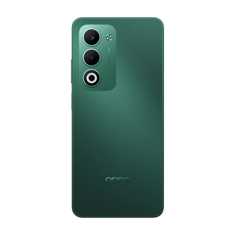 OPPO A5 vista trasera mostrando acabado blanco elegante