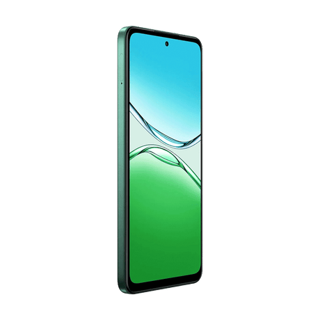 OPPO A5 vista lateral con perfil delgado y botones