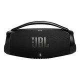 JBL Boombox 3 vista frontal mostrando rejilla y logo