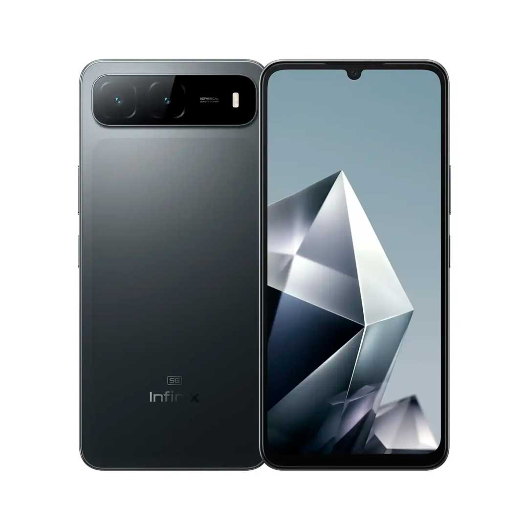 Infinix Hot 60i 5G negro, vista lateral del celular