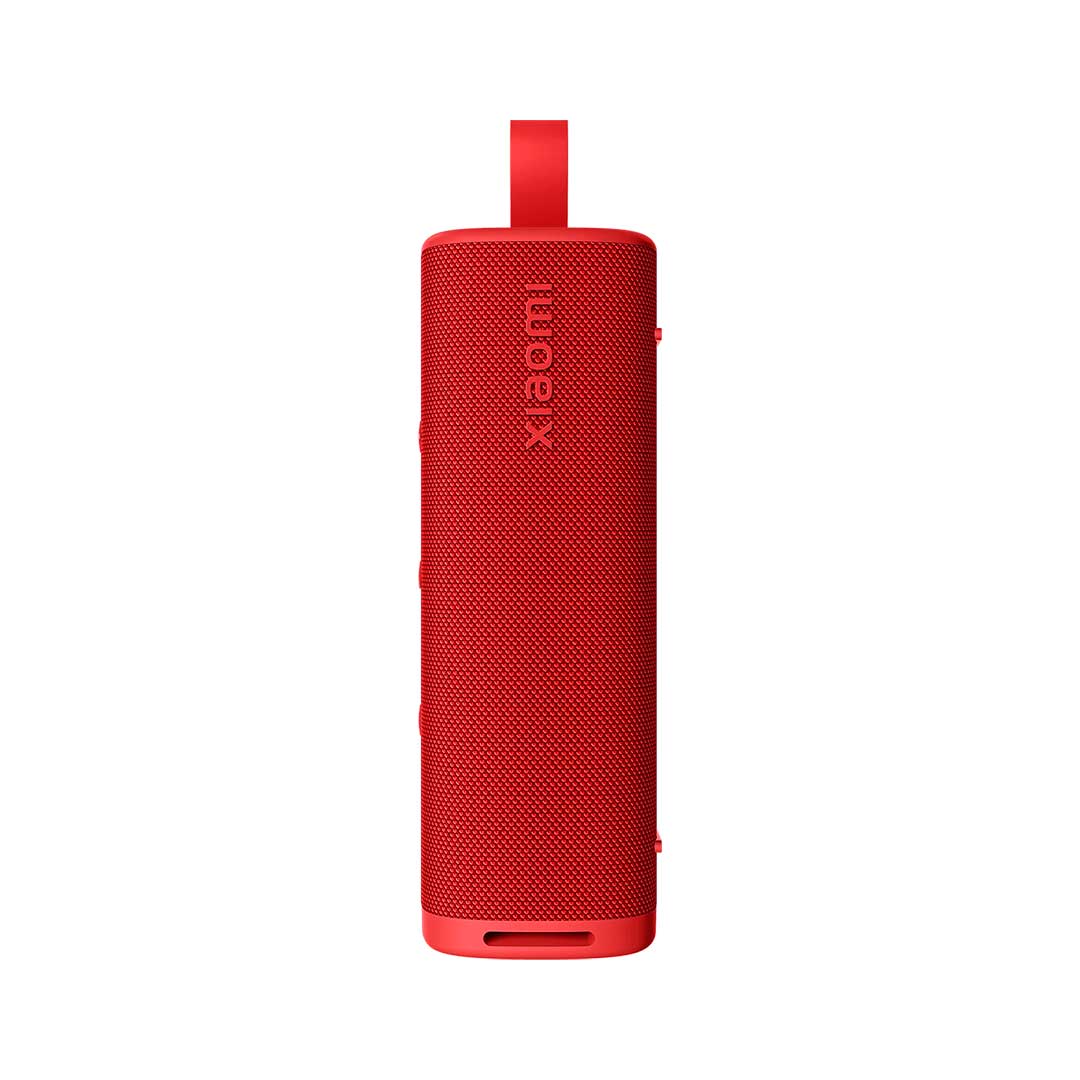 Xiaomi Sound Outdoor vista frontal, parlante portátil rojo