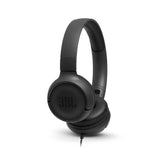 JBL Tune 500 vista trasera de la diadema y auriculares