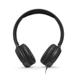 JBL Tune 500 vista lateral con cable y micrófono integrado