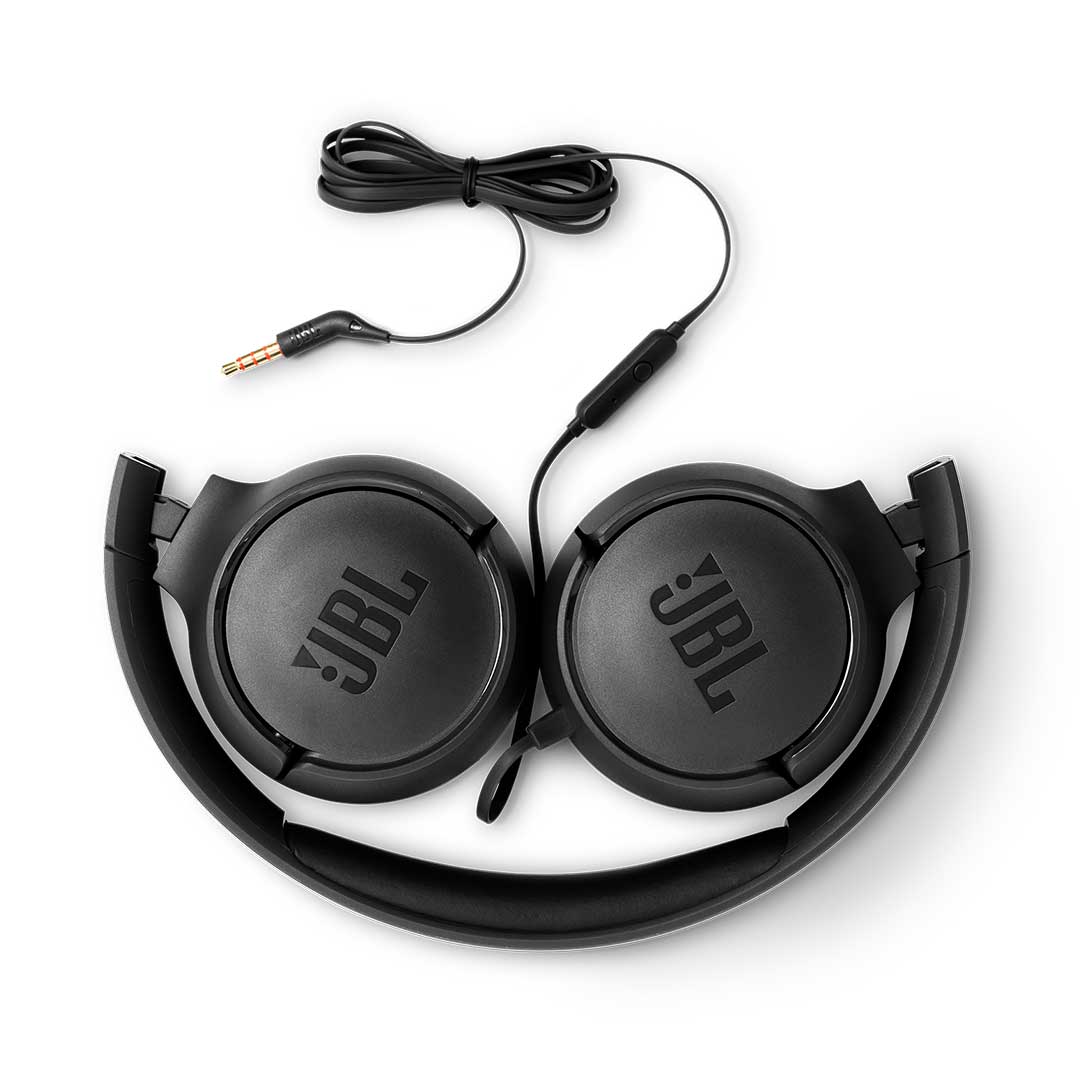 JBL Tune 500 vista frontal de audífonos de diadema