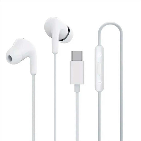 Auriculares Xiaomi In-Ear Tipo C negros, vista frontal del diseño