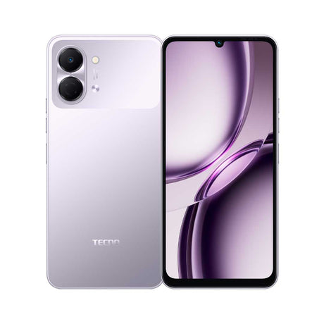 Tecno Spark Go 3 violeta, vista trasera elegante
