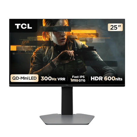 TCL 25G64 vista frontal del monitor gamer QD-Mini LED