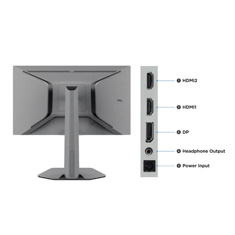 TCL 25G64 vista lateral del monitor gamer 25 pulgadas